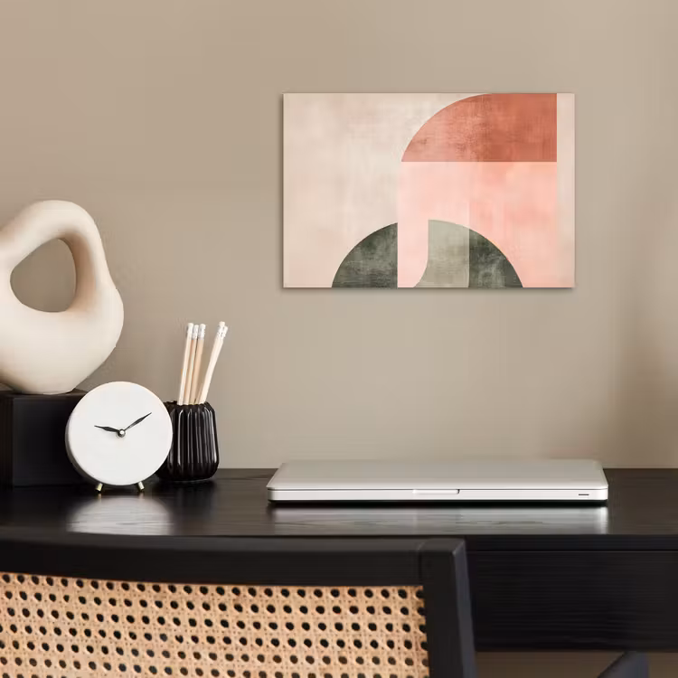 Cirkel - Abstract - Roze poster papier klein -sfeer1