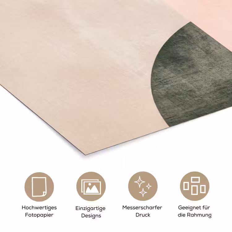 Cirkel - Abstract - Roze poster papier klein -tcloseup_DE