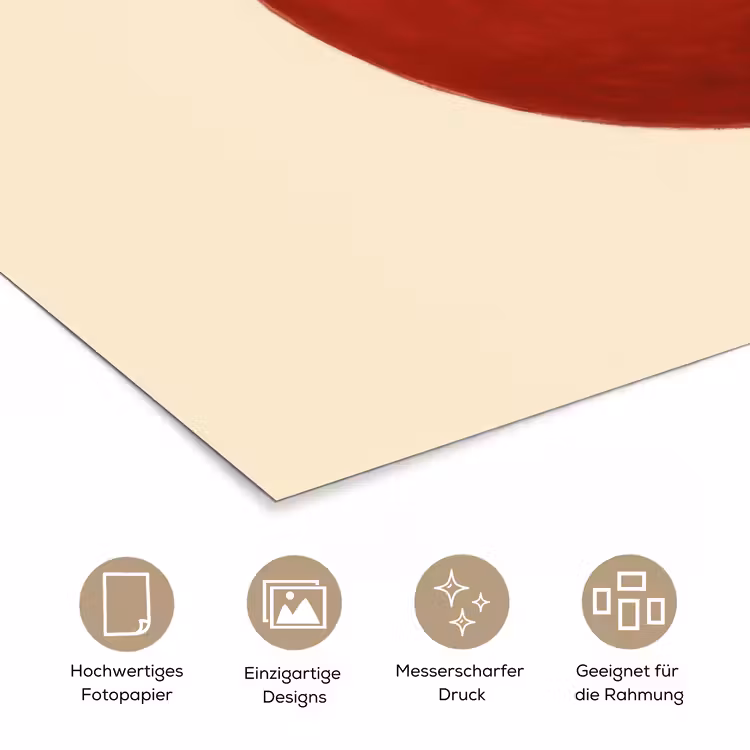 Cirkel - Zeven - Lucky - Rood poster papier klein -tcloseup_DE