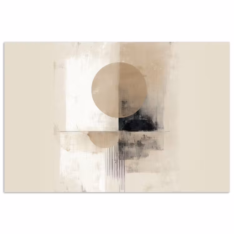 Cirkel - Compositie - Diepte - Beige poster papier klein -3d