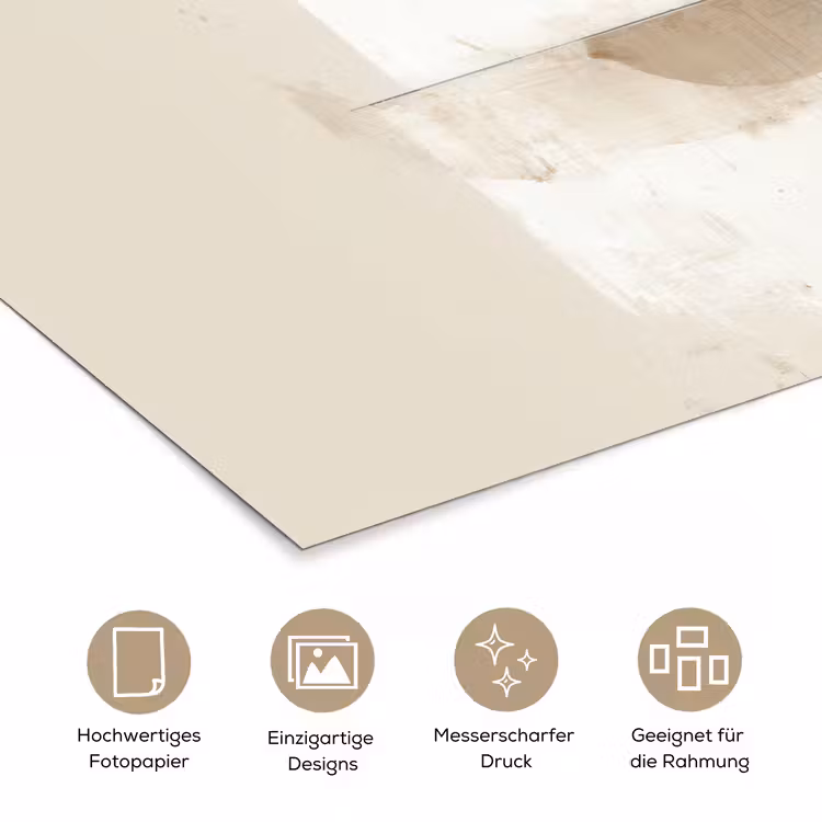 Cirkel - Compositie - Diepte - Beige poster papier klein -tcloseup_DE