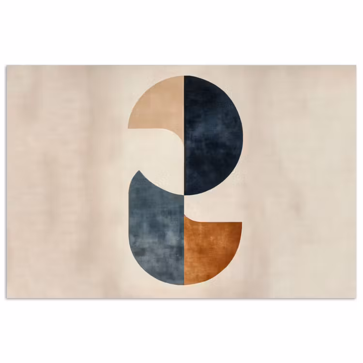 Cirkels - Abstract - Kleurrijk poster papier klein -3d