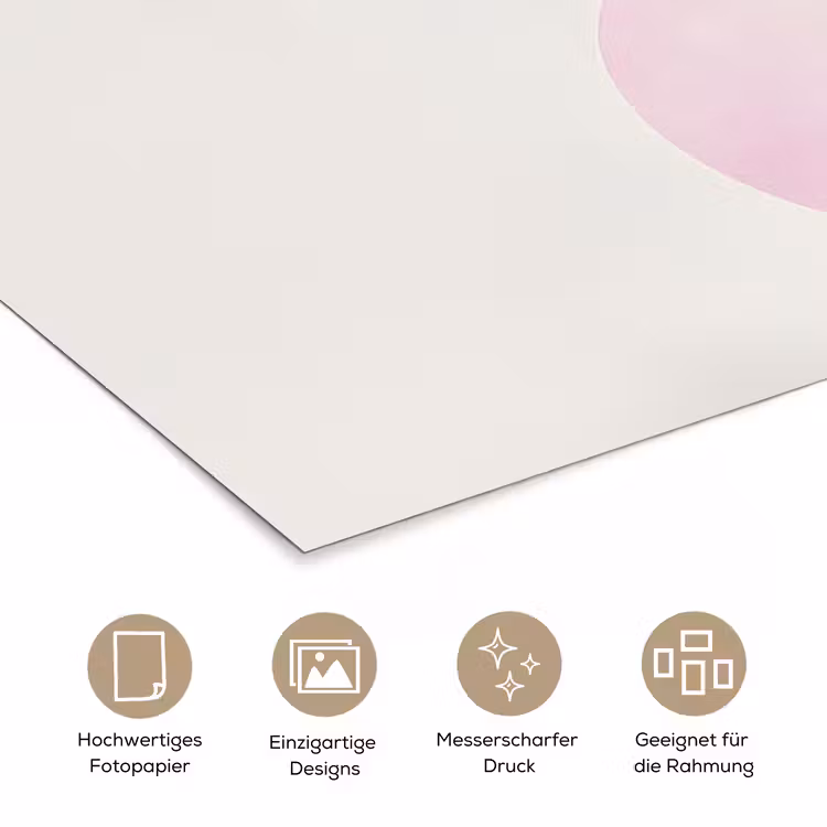 Cirkels - Abstract - Paars poster papier klein -tcloseup_DE