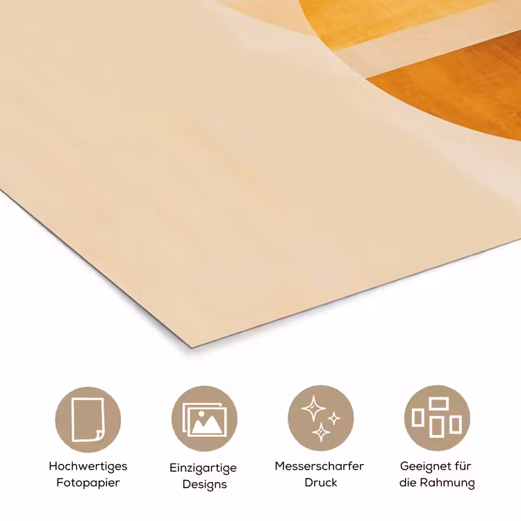 Cirkels - Geel - Minimalistisch poster papier klein -tcloseup_DE