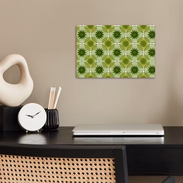 Cirkels - Patroon - Groen poster papier klein 62 -sfeer1