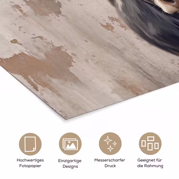 Koe - Portret - Dieren - Modern poster papier klein -tcloseup_DE