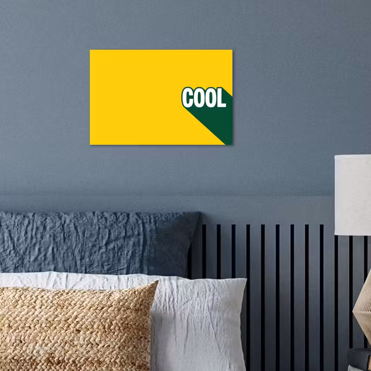 Cool - Geel - Groen poster papier klein -sfeer2