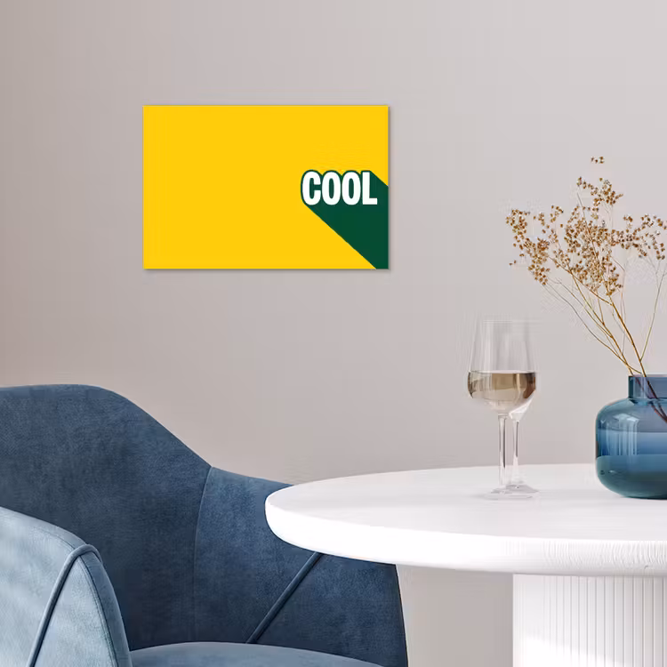 Cool - Geel - Groen poster papier klein -sfeer3
