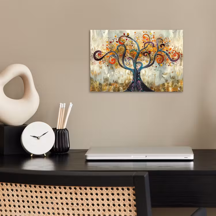 Kunst - Levensboom - Botanisch - Abstract poster papier klein -sfeer1