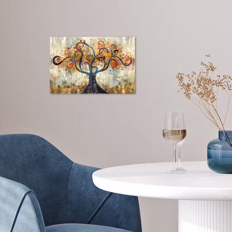 Kunst - Levensboom - Botanisch - Abstract poster papier klein -sfeer3