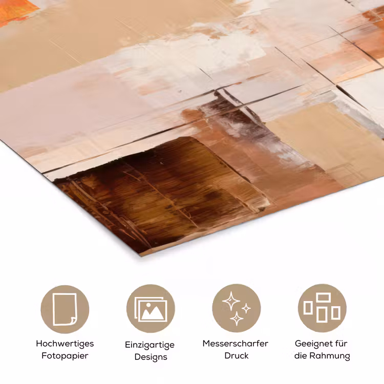 Kunst - Roze - Abstract poster papier klein -tcloseup_DE
