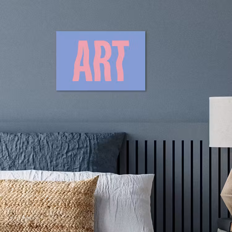 Art - Roze - Blauw poster papier klein -sfeer2