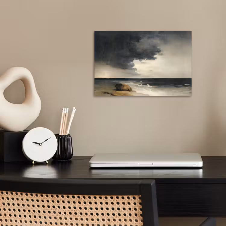 Kust - Golven - Rots - Storm poster papier klein -sfeer1