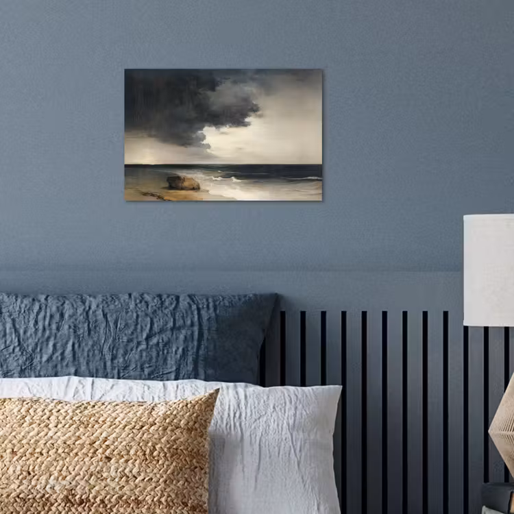 Kust - Golven - Rots - Storm poster papier klein -sfeer2