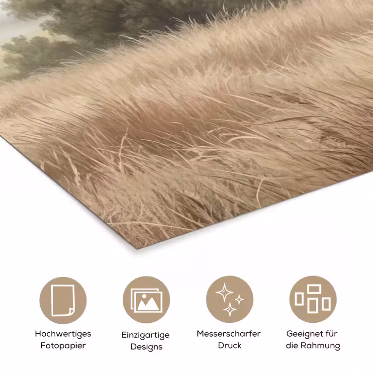 Landschap - Minimalistisch - Beige poster papier klein -tcloseup_DE