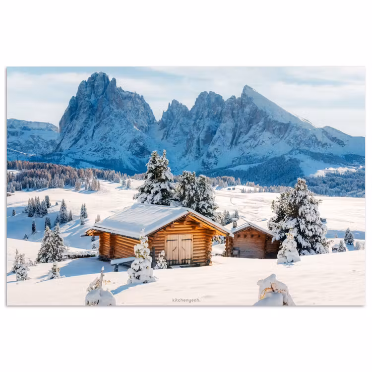 Landschap - Winter - Sneeuw poster papier klein -3d