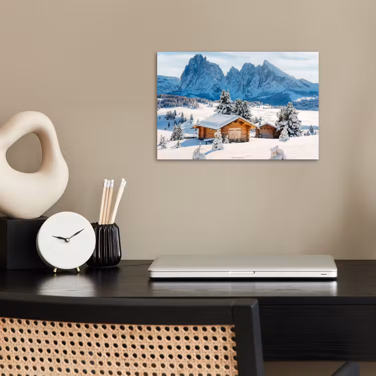 Landschap - Winter - Sneeuw poster papier klein -sfeer1