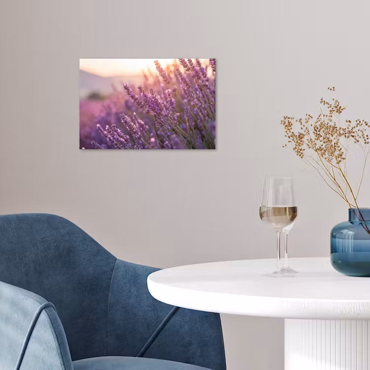 Lavendel - Paars - Zonlicht poster papier klein -sfeer3