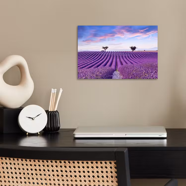 Lavendel - Natuur - Paars - Bomen - Bloemen poster papier klein -sfeer1