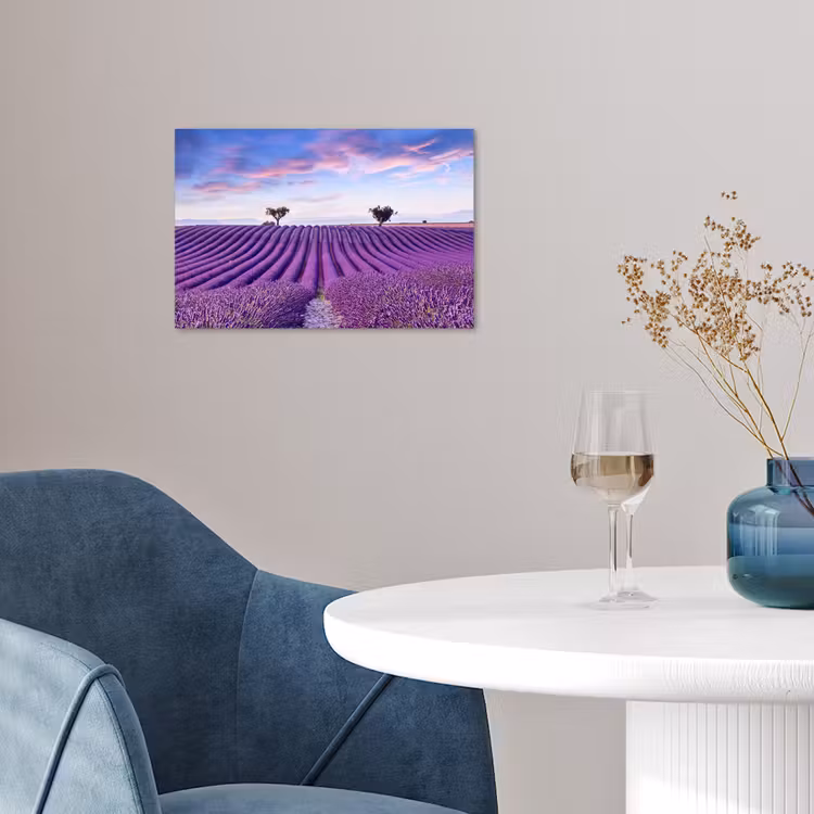 Lavendel - Natuur - Paars - Bomen - Bloemen poster papier klein -sfeer3