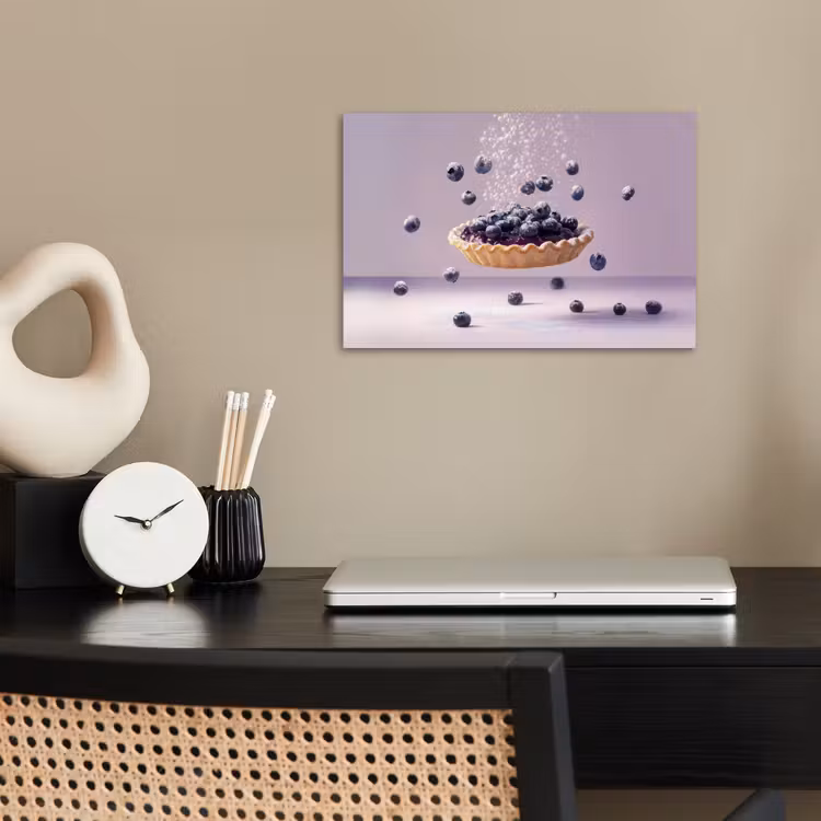 Eten - Taart - Bessen - Blauw poster papier klein -sfeer1