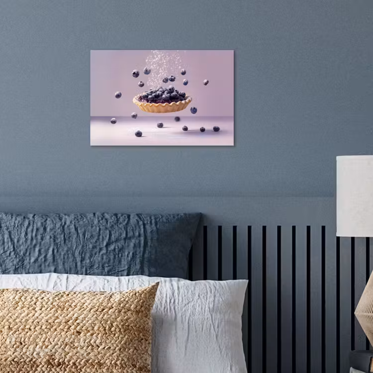 Eten - Taart - Bessen - Blauw poster papier klein -sfeer2