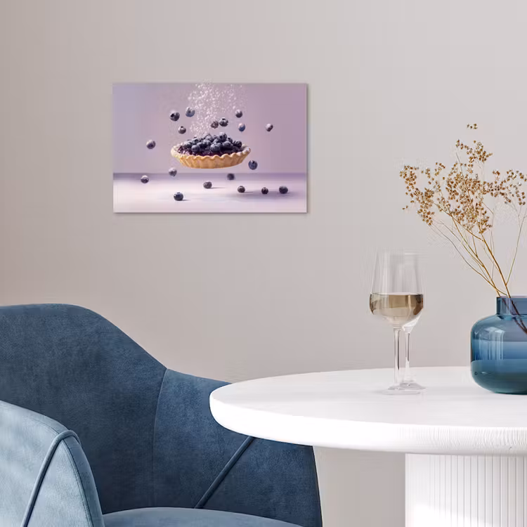 Eten - Taart - Bessen - Blauw poster papier klein -sfeer3