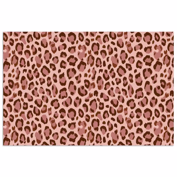 Luipaard - Patroon - Roze poster papier klein 62 -3d