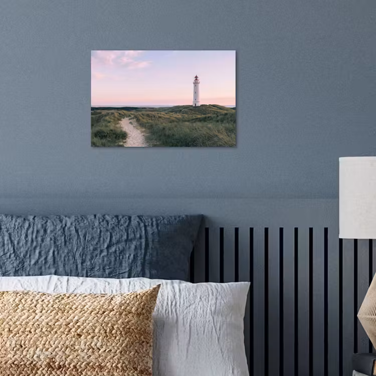 Vuurtoren - Duinlandschap - Zee poster papier klein -sfeer2