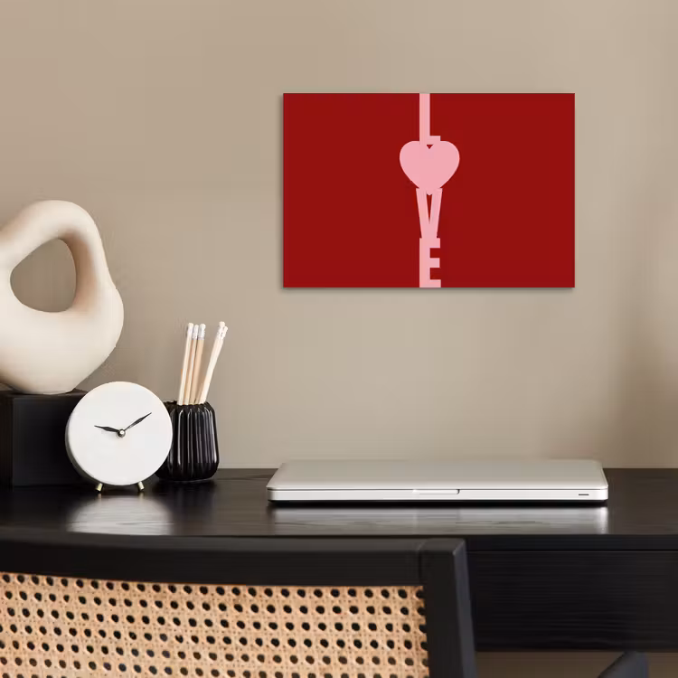 Love - Hart - Rood poster papier klein -sfeer1