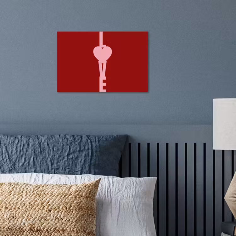 Love - Hart - Rood poster papier klein -sfeer2