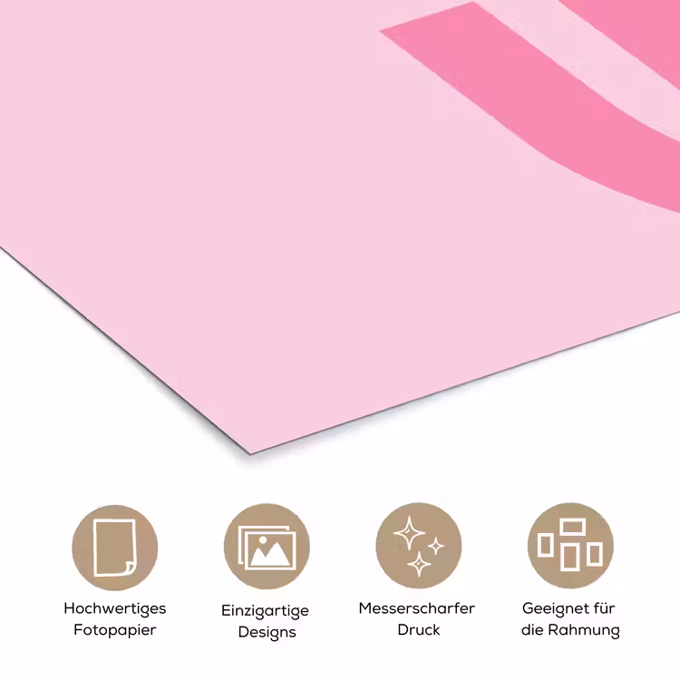 Love - Roze - Hart - Valentijn poster papier klein -tcloseup_DE