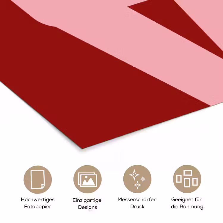 Love - Rood - Blokletters poster papier klein -tcloseup_DE