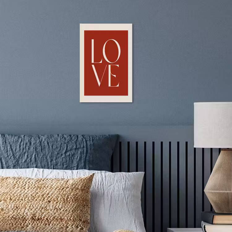 Love - Rood - Minimalistisch poster papier klein -sfeer2
