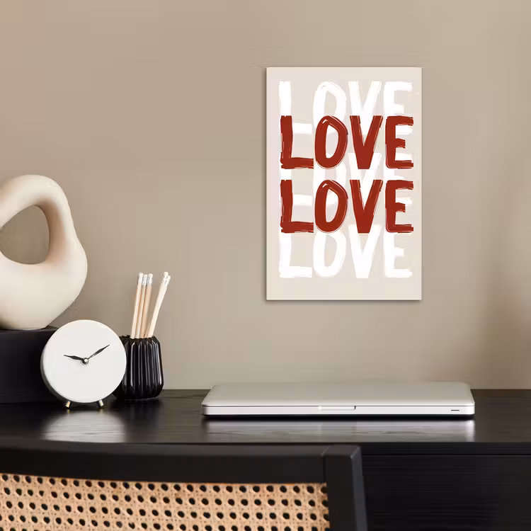 Love - Rood - Tekst poster papier klein -sfeer1