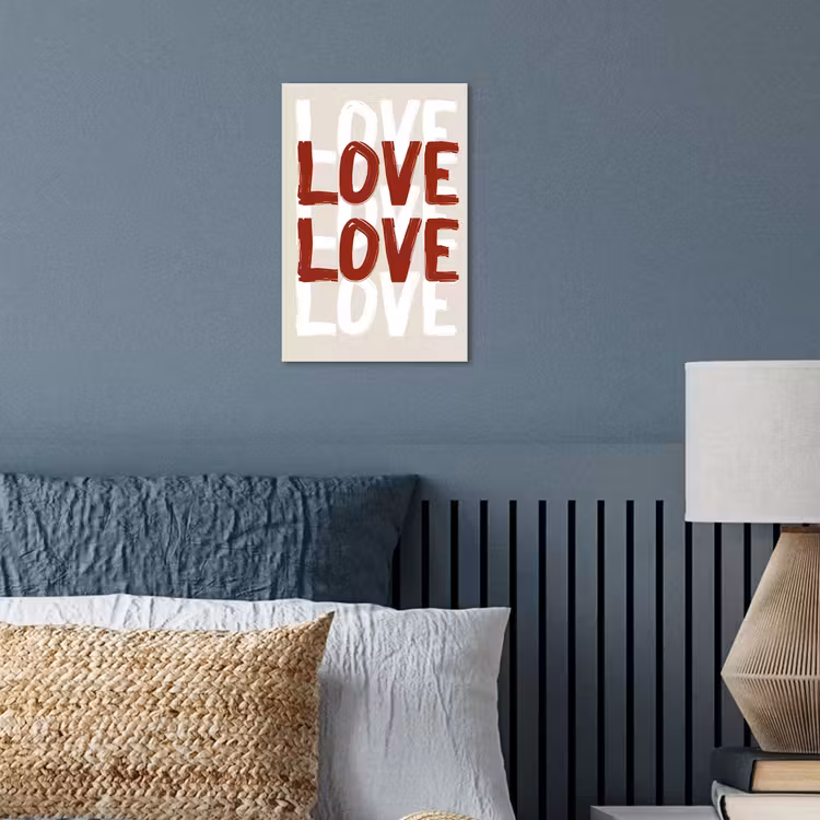 Love - Rood - Tekst poster papier klein -sfeer2