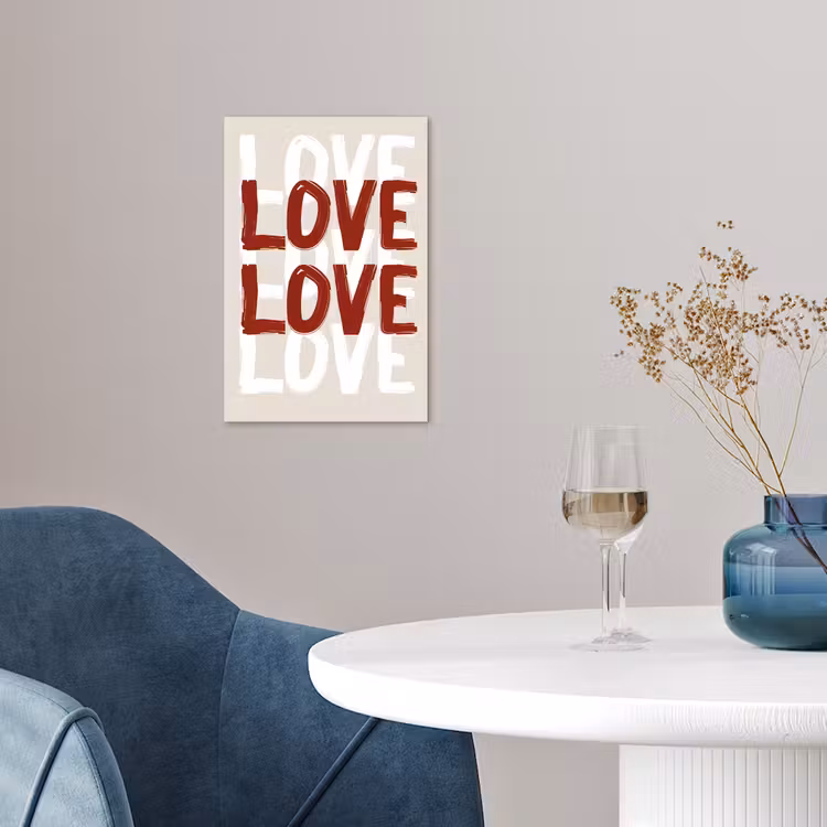 Love - Rood - Tekst poster papier klein -sfeer3