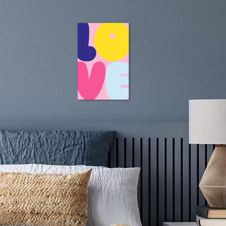 Love - Valentijn - Kleurrijk poster papier klein -sfeer2