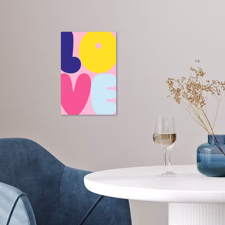 Love - Valentijn - Kleurrijk poster papier klein -sfeer3