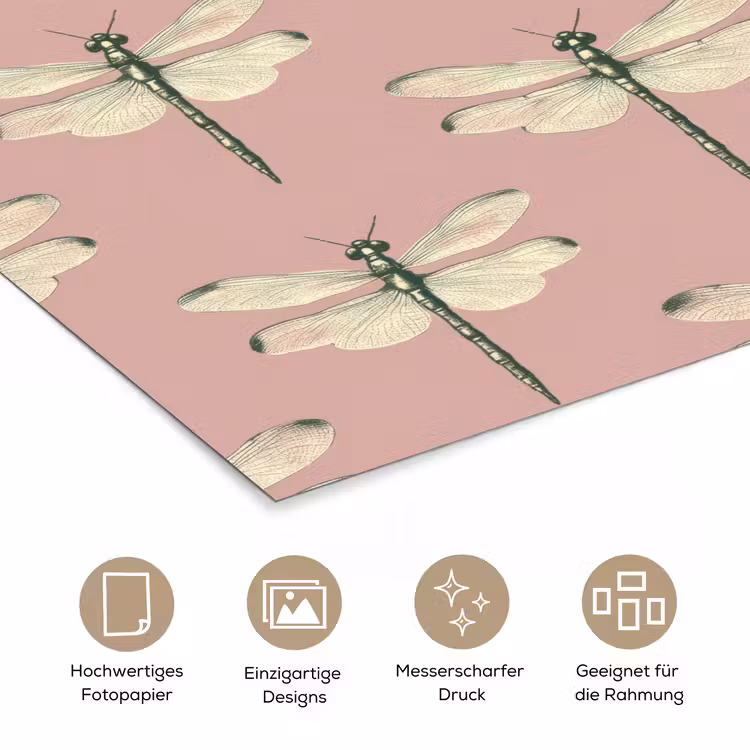 Lillibellen - Patroon - Roze poster papier klein 62 -tcloseup_DE