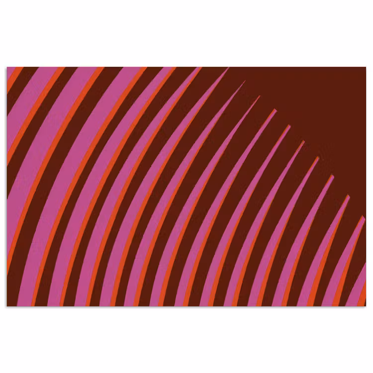 Lijnen - Rood - Beweging poster papier klein -3d