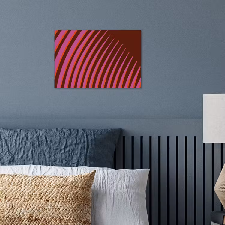 Lijnen - Rood - Beweging poster papier klein -sfeer2