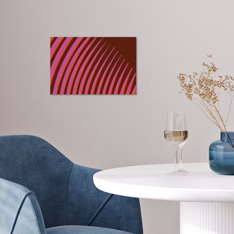 Lijnen - Rood - Beweging poster papier klein -sfeer3