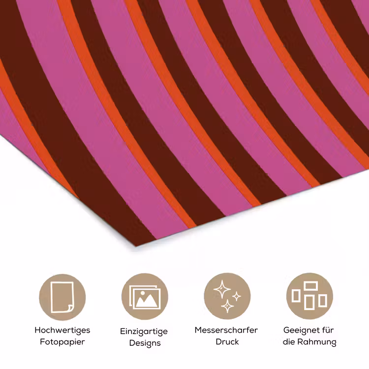 Lijnen - Rood - Beweging poster papier klein -tcloseup_DE