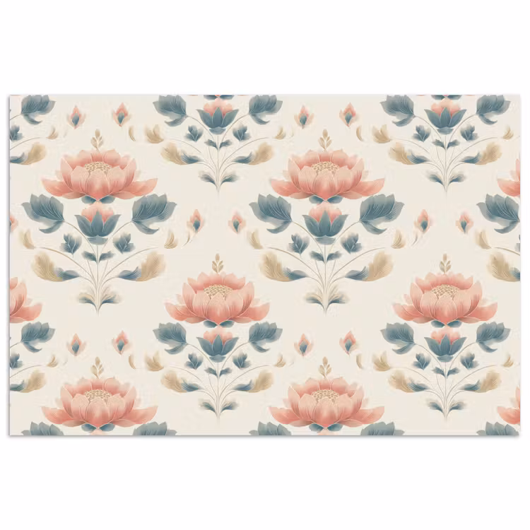 Lotus - Bloemen - Roze poster papier klein 62 -3d