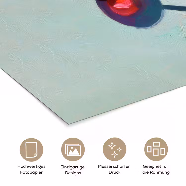 Lollys - Schaduw - Drie - Blauw poster papier klein -tcloseup_DE