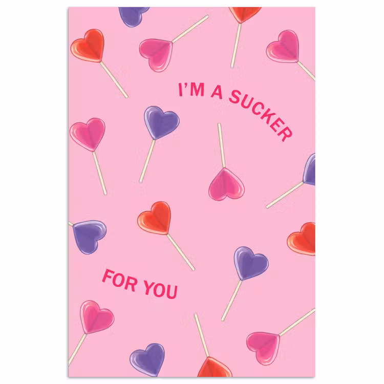 Lolly - Valentijn - Illustratie - Snoep poster papier klein -3d