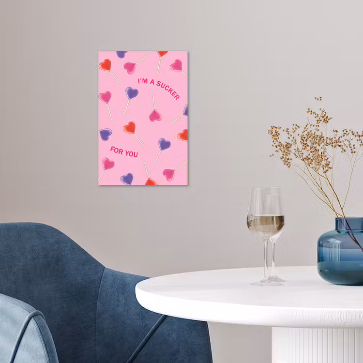 Lolly - Valentijn - Illustratie - Snoep poster papier klein -sfeer3