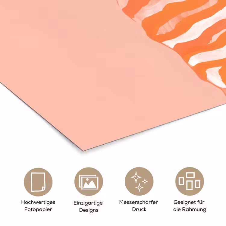 Meisje - Deken - Gestreept - Oranje poster papier klein -tcloseup_DE