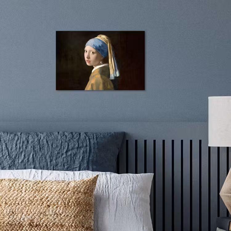 Meisje met de parel - Schilderij - Oude meesters - Vermeer poster papier klein -sfeer2